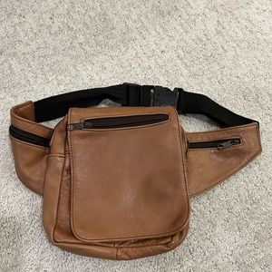 Vintage Genuine Leather Belt / Fanny Bag